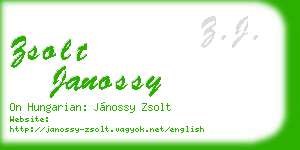 zsolt janossy business card